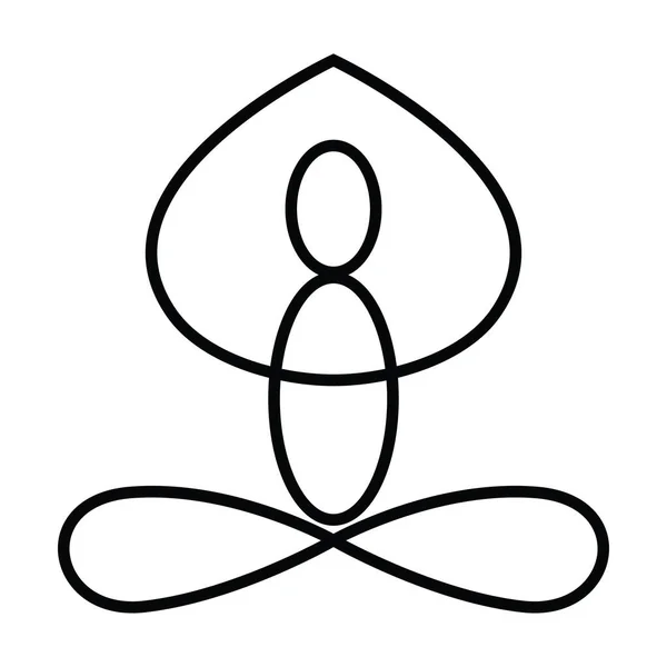 Yoga Pose Vector Icon Design Ref Flat — стоковый вектор