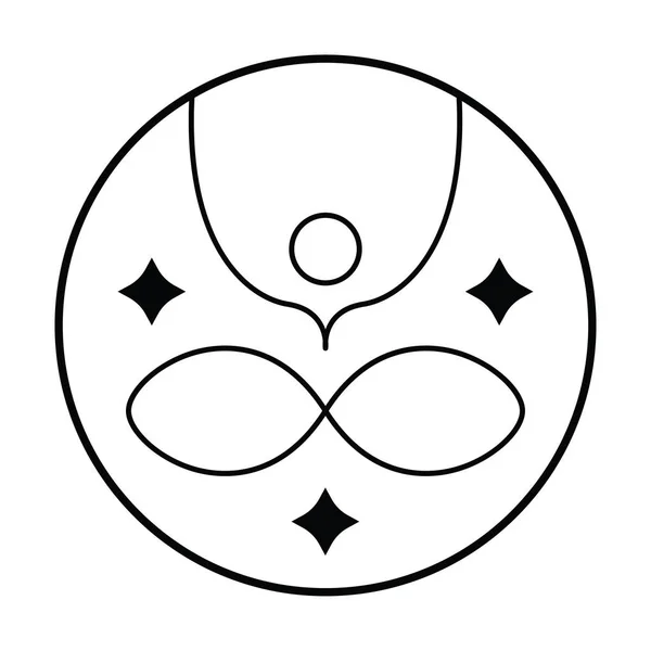 Йога Позу Векторний Дизайн Значка Плоска Піктограма — стоковий вектор
