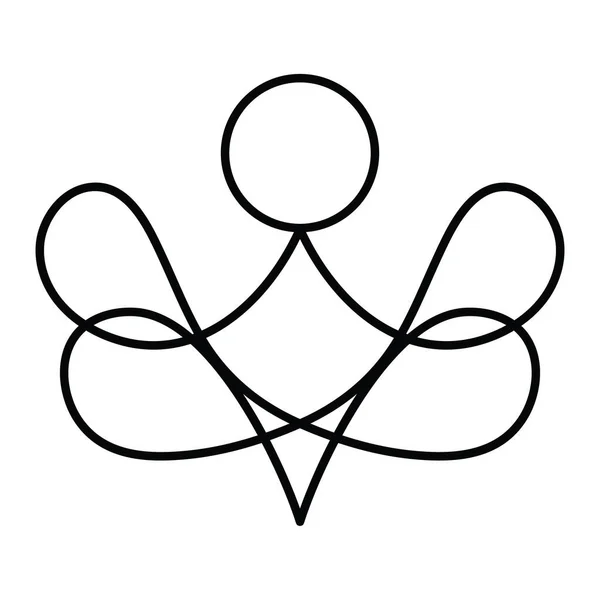 Yoga Pose Vector Icon Design Ref Flat — стоковый вектор
