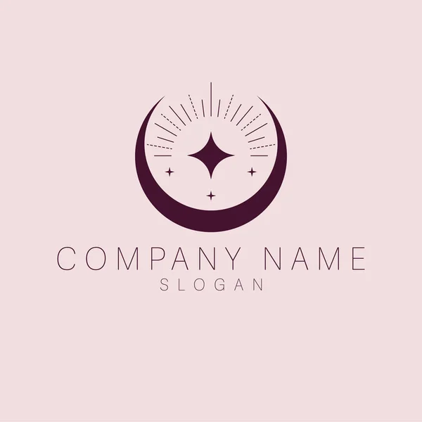 Εσωτερική Ημισέληνος Και Star Brand Logo Design Ινδικό Σύμβολο Λογότυπου — Διανυσματικό Αρχείο