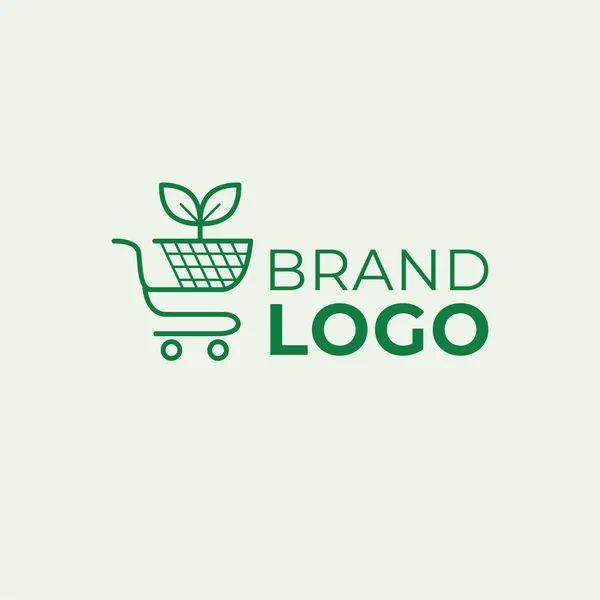 Supermarket Παντοπωλείο Μάρκα Σχέδιο Λογότυπο Λογότυπο Σούπερ Μάρκετ Υπόδειγμα Λογότυπου — Διανυσματικό Αρχείο