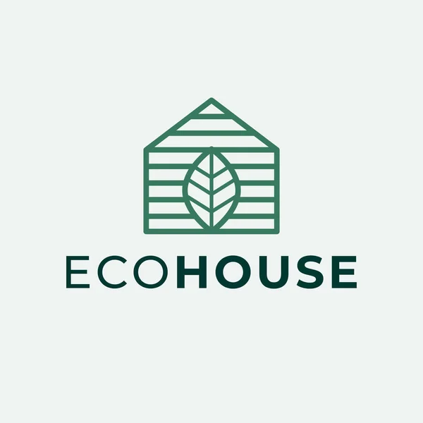 Дизайн Векторного Логотипа Экодома Дом Современным Логотпом Шаблон Логотипа Недвижимости — стоковый вектор