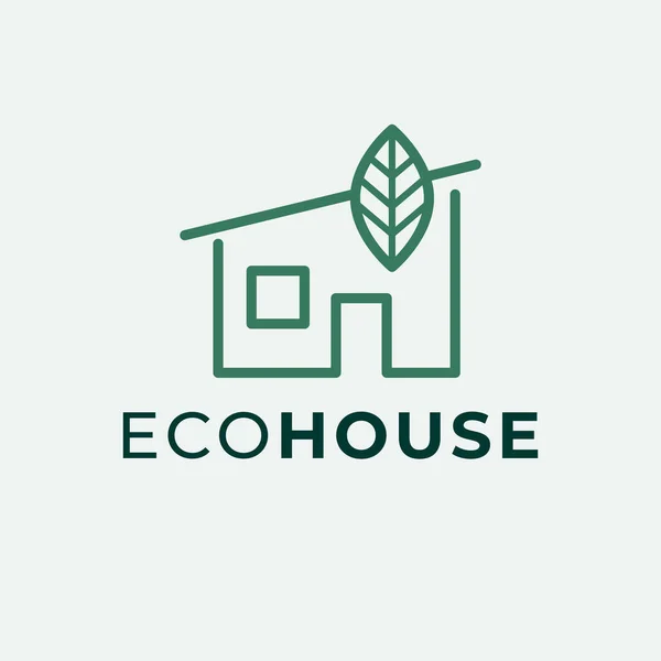 Дизайн Векторного Логотипа Экодома Дом Современным Логотпом Шаблон Логотипа Недвижимости — стоковый вектор