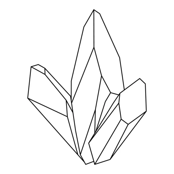 Crystal Vector Icon Design Esoteric Crystals Flat Icon — Stock Vector