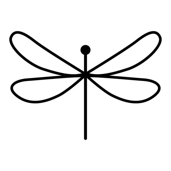 Yusufçuk Böceği Basit Vektör Simgesi Tasarımı Düz Simge — Stok Vektör