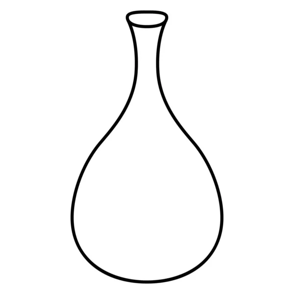 Design Von Flachen Vektorsymbolen Vase Schwarzes Symbol — Stockvektor