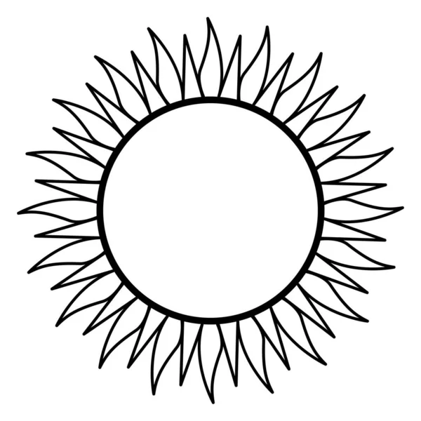 Дизайн Солнечного Вектора Плоская Икона Солнца — стоковый вектор