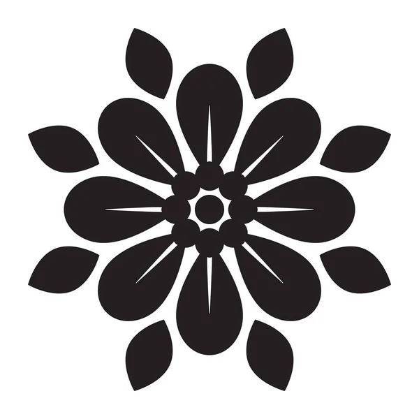 Абстрактный Цветок Листьями Ref Flat — стоковый вектор