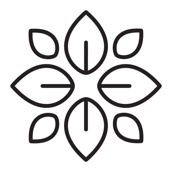 Абстрактный Цветок Листьями Ref Flat — стоковый вектор