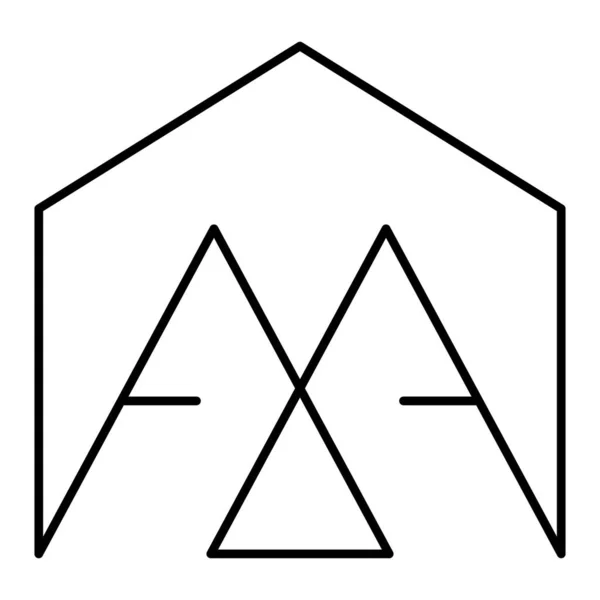 Ікона Будинку Нерухомість Будинок Сучасної Унікальної Концепції Плоска Піктограма — стоковий вектор