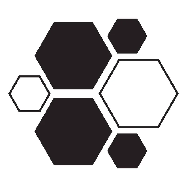 Honeycomb 아이콘 디자인 헥사곤 아이콘 — 스톡 벡터