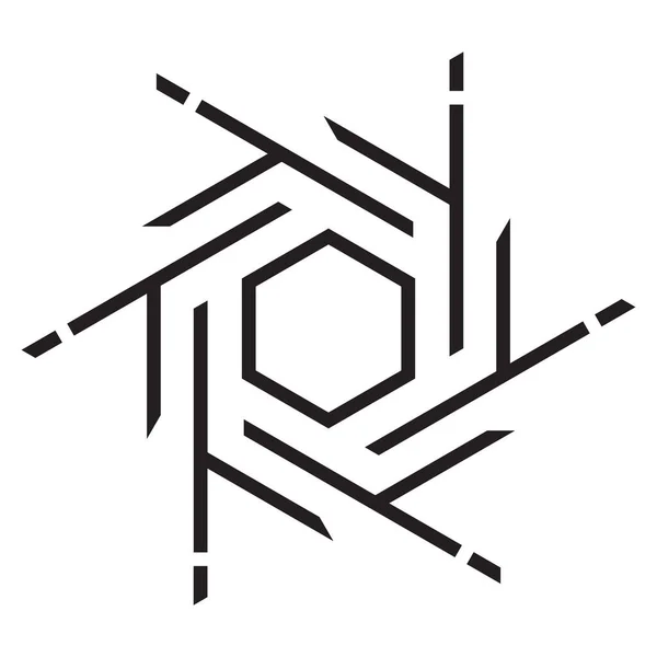 Дизайн Векторной Иконки Снежинки Хрустальная Плоская Икона — стоковый вектор