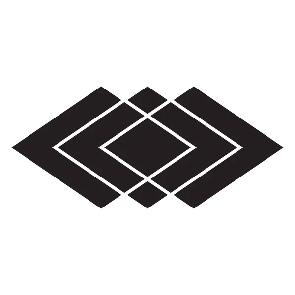 Rhombus Vector Icono Diseño Icono Plano Geométrico Abstracto — Vector de stock