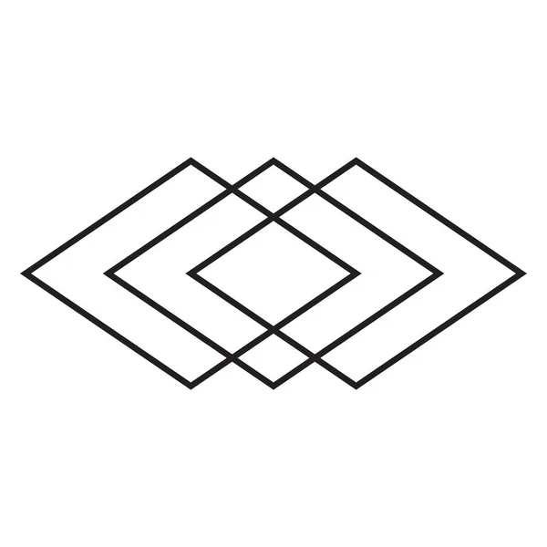 Ромб Векторний Дизайн Піктограм Абстрактна Геометрична Плоска Піктограма — стоковий вектор