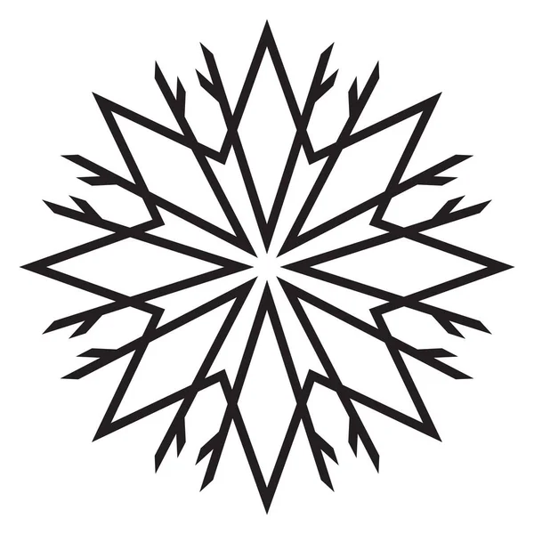 Snowflake Vetor Ícone Design Ícone Plano Cristal — Vetor de Stock