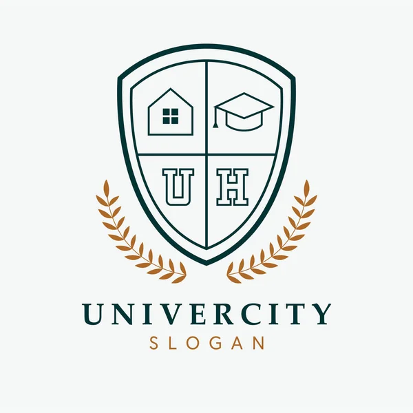 stock vector Univercity vector logo design. Letter U emblem. Campus logo template