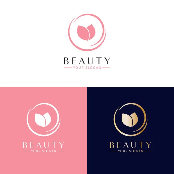 Σχεδιασμός Λογότυπου Φορέα Ομορφιάς Αφηρημένο Φλοράλ Πρότυπο Λογότυπου Ομορφιάς Και — Διανυσματικό Αρχείο