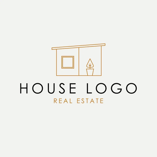Maison Design Logo Vectoriel Immobilier Logotype Maison Abstrait Modèle Logo — Image vectorielle