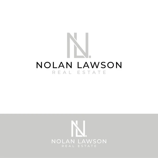 Nolan Lawson Progettazione Del Logo Vettoriale Immobiliare Lettere Logotipo Modello — Vettoriale Stock