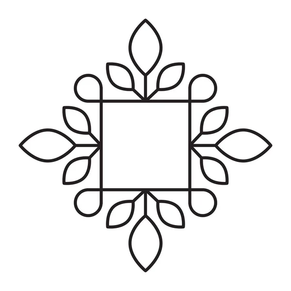 Diseño Abstracto Del Icono Del Vector Floral Icono Geométrico Símbolo — Archivo Imágenes Vectoriales