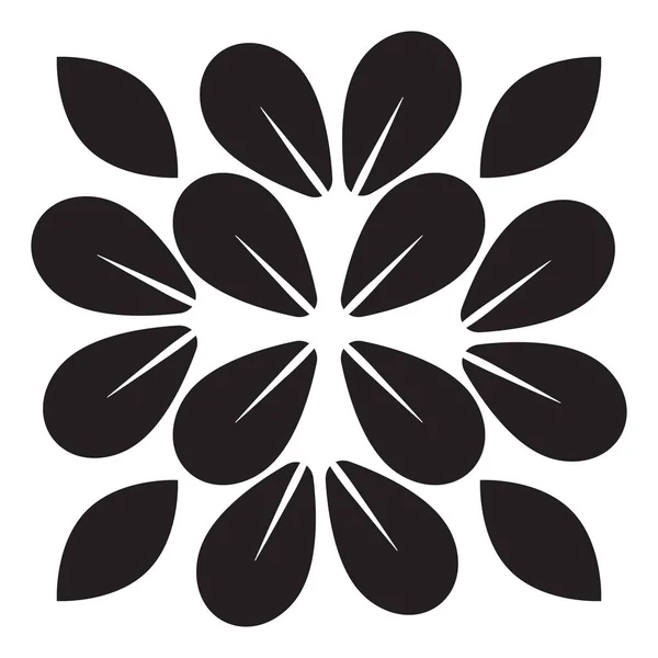 Geometrikus Egyszerű Virág Vektor Ikon Design Természet Lapos Ikon — Stock Vector