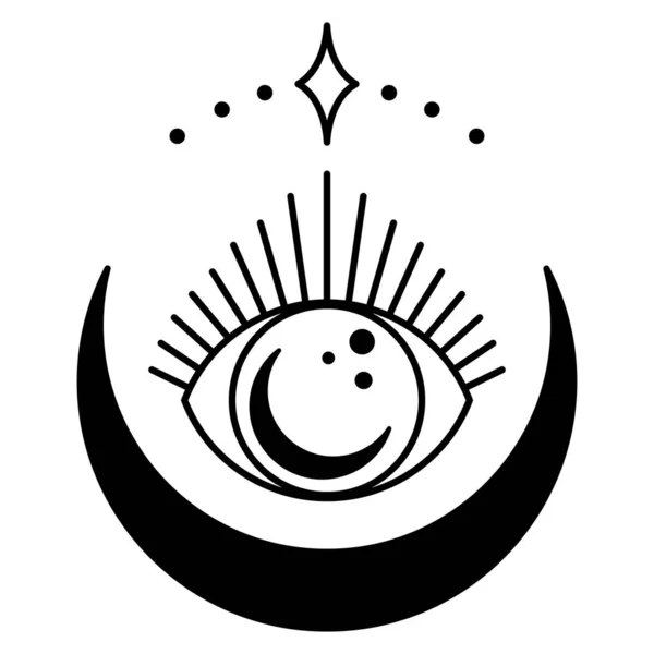 Богемський Півмісяць Візуальний Вектор Ікони Місячна Ікона — стоковий вектор