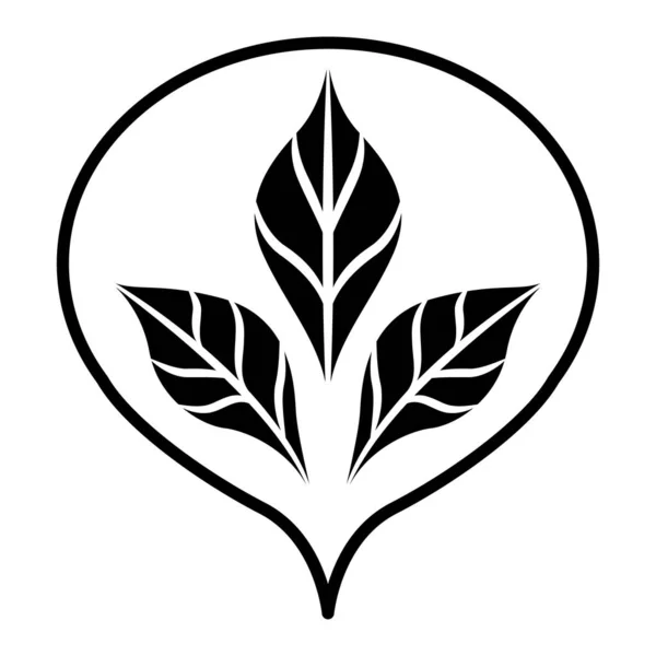 Abstrakte Blätter Vektor Icon Design Natur Ikone — Stockvektor
