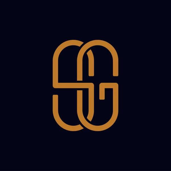 Initialen Monogram Concept Logo Ontwerp Van Letters — Stockvector
