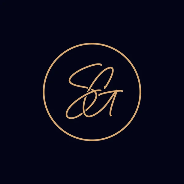 Sgイニシャル モノグラムの概念 文字SとGのロゴデザイン — ストックベクタ