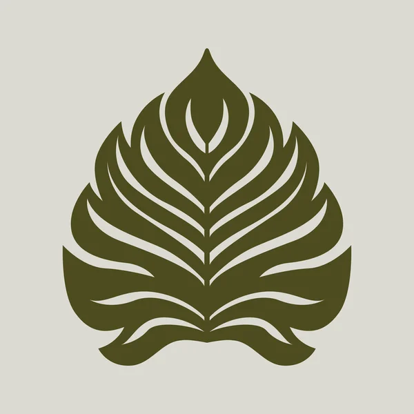 Абстрактная Иллюстрация Вектора Листьев Дизайн Иконы Тропической Природы — стоковый вектор
