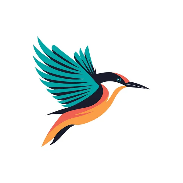 Illustration Vectorielle Abstraite Oiseaux Colorés Symbole Icône Oiseau Logo Design — Image vectorielle