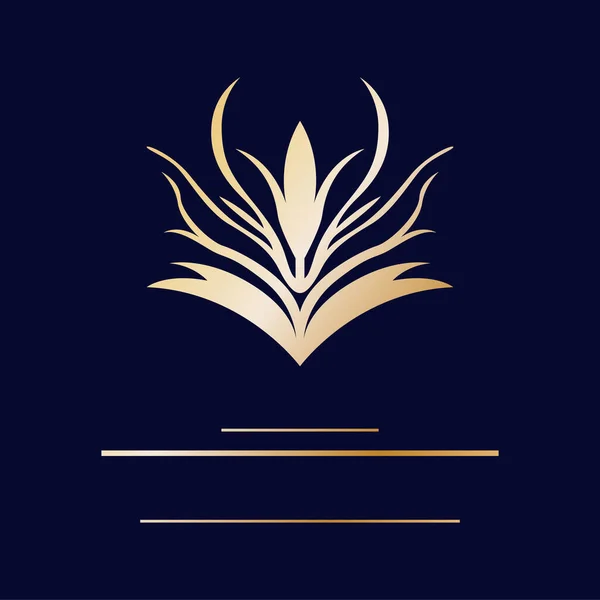 Diseño Abstracto Del Logotipo Del Vector Plantilla Oro Lujo — Archivo Imágenes Vectoriales