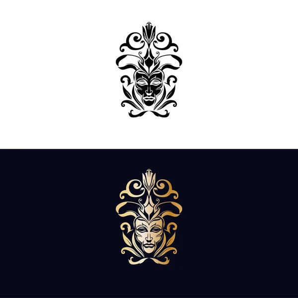 Скелетний Абстрактний Векторний Ілюстраційний Дизайн Дизайн Логотипу Татуювання Весела Концепція — стоковий вектор