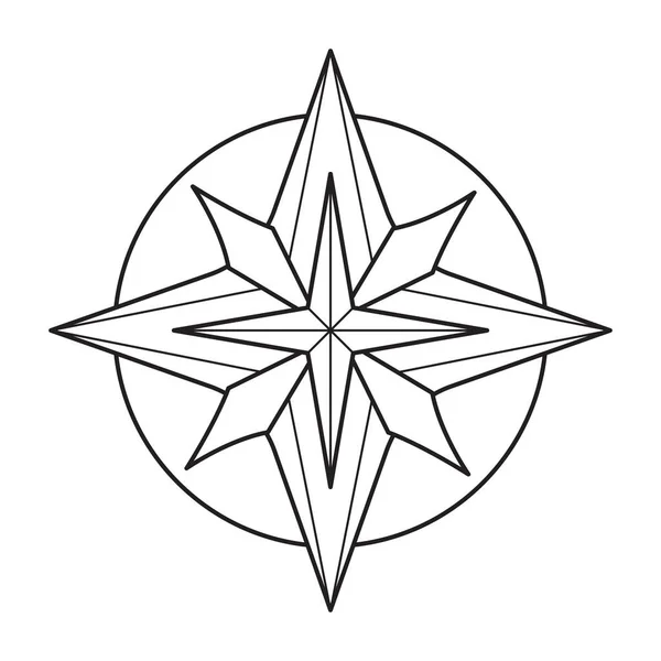 Streszczenie Geometrycznej Ikony Wektora Gwiazdy Płaska Ikona Płatka Śniegu — Wektor stockowy