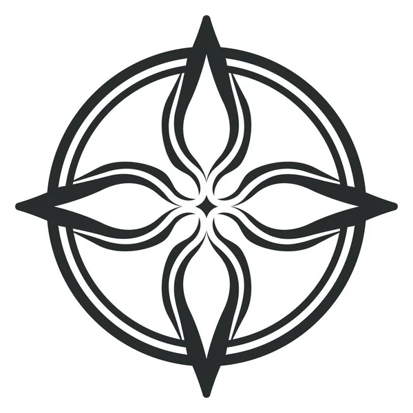 Geometrisk Abstrakt Vektorikon Design Utsmyckade Emblem Platt Ikon — Stock vektor