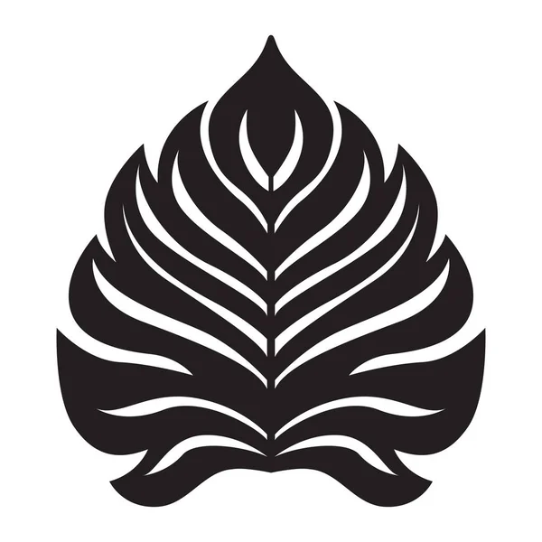 Monstera Feuille Vecteur Icône Design Icône Plate Florale Feuille Tropicale — Image vectorielle