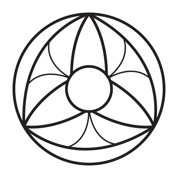 Design Geometrico Astratto Dell Icona Vettoriale Emblema Decorato Icona Piatta — Vettoriale Stock