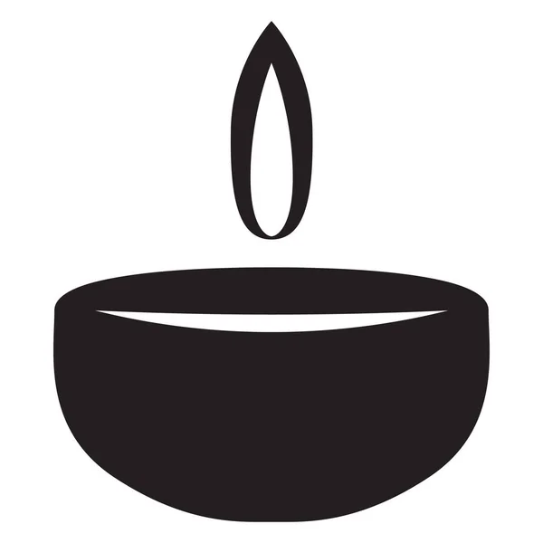 Kerzenvektor Icon Design Flaches Kerzensymbol — Stockvektor