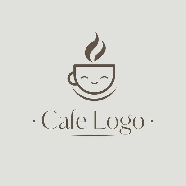 Дизайн Векторного Логотипа Кафе Чашка Кофе Логотипа Шаблон Логотипа Кафетерия — стоковый вектор