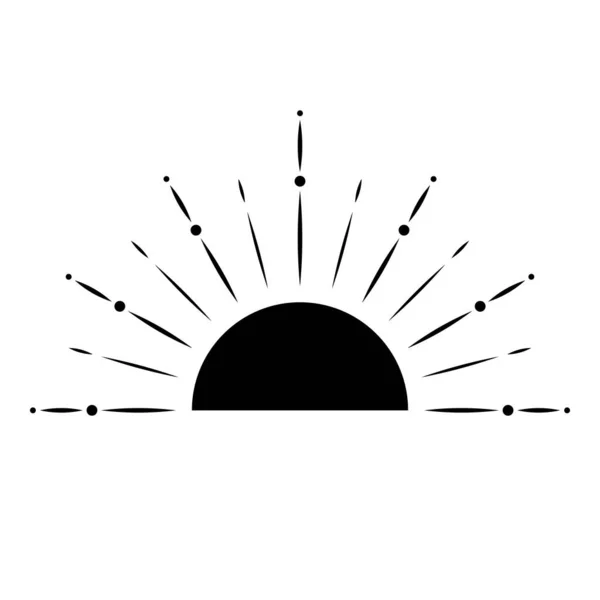 熱帯の太陽ベクトルのアイコンのデザイン ボヘミアンフラットアイコン — ストックベクタ