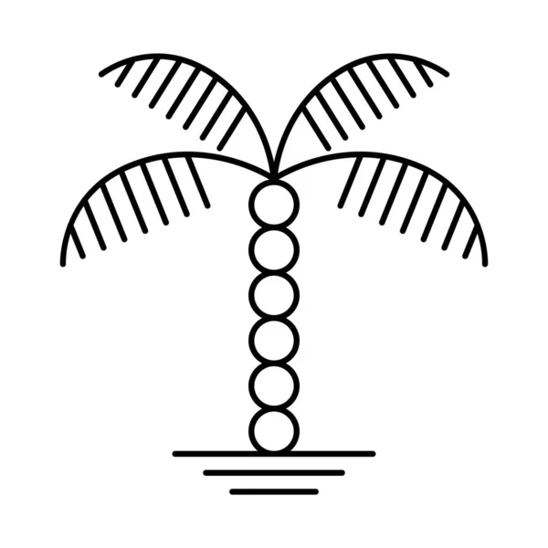 Geometrik Palmiye Ağacı Vektör Ikonu Tasarımı Bohem Düz Simgesi — Stok Vektör
