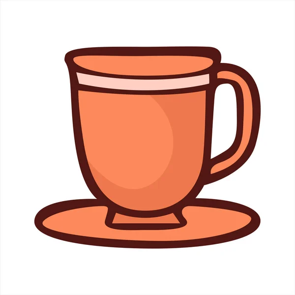 Taza de vidrio taza de té vector simulacro de bebida de café