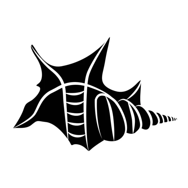 Triton Shell Vektor Icon Design Flache Ikone Der Meereswelt — Stockvektor
