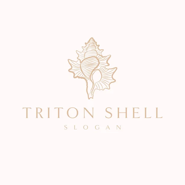 Triton Shell向量标识设计 波希米亚旅行标志模板 — 图库矢量图片