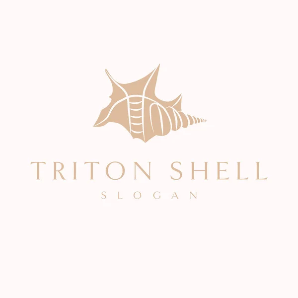 Triton Shell Vektorové Logo Design Šablona Českého Cestovního Loga — Stockový vektor