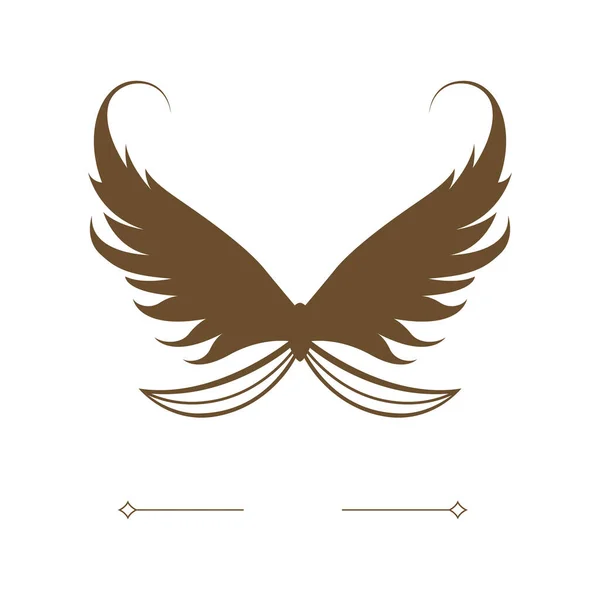 Icône Abstraite Des Ailes Icône Design Logo Design Plat — Image vectorielle