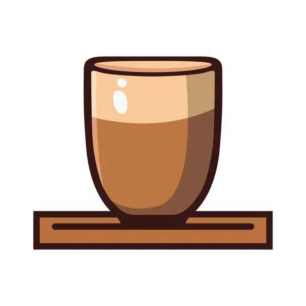 Cup Coffee Tea Vector Icon Design Colorful Flat Icon — Stock Vector
