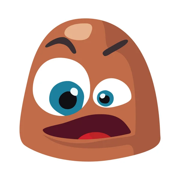 Wondering Emoji Expression Cartoon Vector Design — Stock Vector