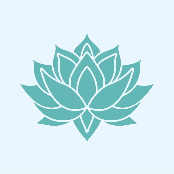 Lotus Цветочный Вектор Дизайн Иконки Цветочный Дизайн Логотипа Стоковая Иллюстрация