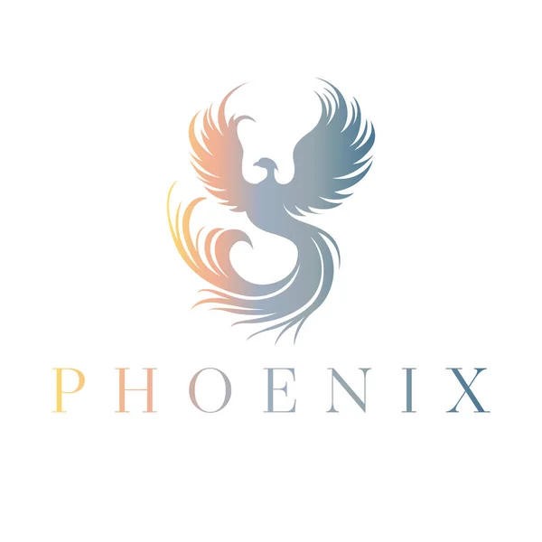 Diseño Del Logotipo Del Vector Phoenix Fantasía Pájaro Vector Diseño Ilustraciones de stock libres de derechos